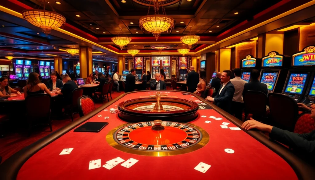 Enjoy a thrilling game at 188V casino featuring poker chips and excited players at a roulette table.